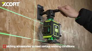 XCORT 4D Laser Level 508-4D16C | 16 Green Beams, ±1.5mm Accuracy, Professional Self-Leveling Tool