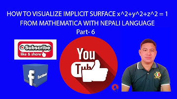 HOW TO VISUALIZE IMPLICIT SURFACE X^2 +Y^2 + Z^2 = 1 FROM MATHEMATICA WITH NEPALI LANGUAGE Part - 6
