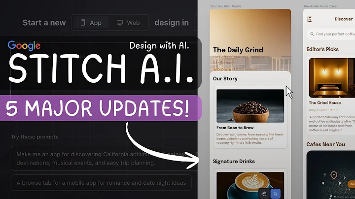 Google Stitch AI Just Got 5 HUGE Updates: Make UI/UX Designs EASILY WITH AI!