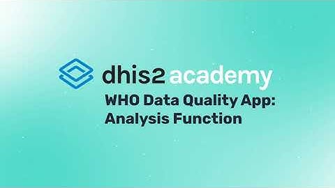 2.1.6 - Data Quality Academy - Analysis Function