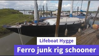 Lifeboat Hygge : Having a walkthrough of an Island Sun 42 Schooner (junk rigged) Ferro cement yacht.