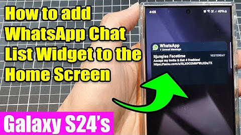 Galaxy S24/S24+/Ultra: How to add WhatsApp Chat List Widget to the Home Screen