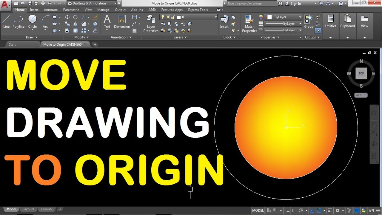 How To Move Drawing To Origin In Autocad 2018