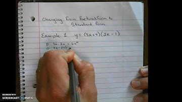 Changing from factored form to standard form