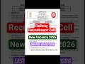 Railway New Vacancy 2026, Western Railway #railway #indianrailways #govtjobs