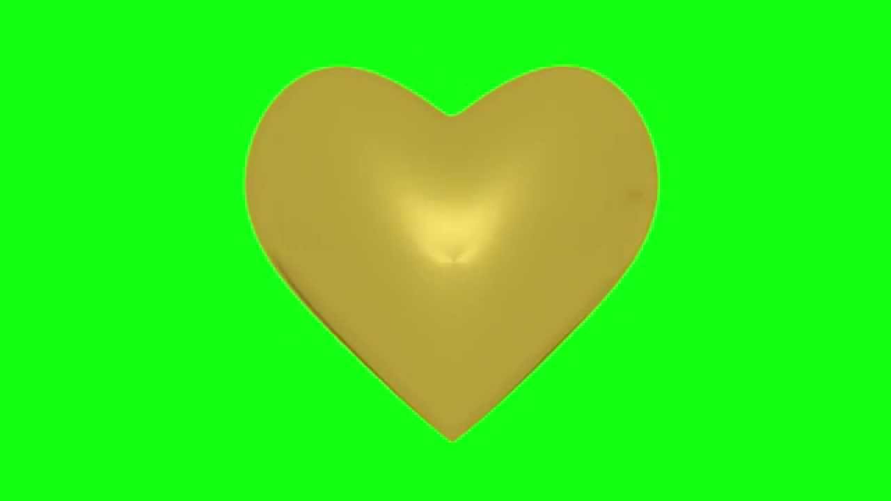 Green Screen Effects Gold Love Heart Green Screen Backgrounds YouTube