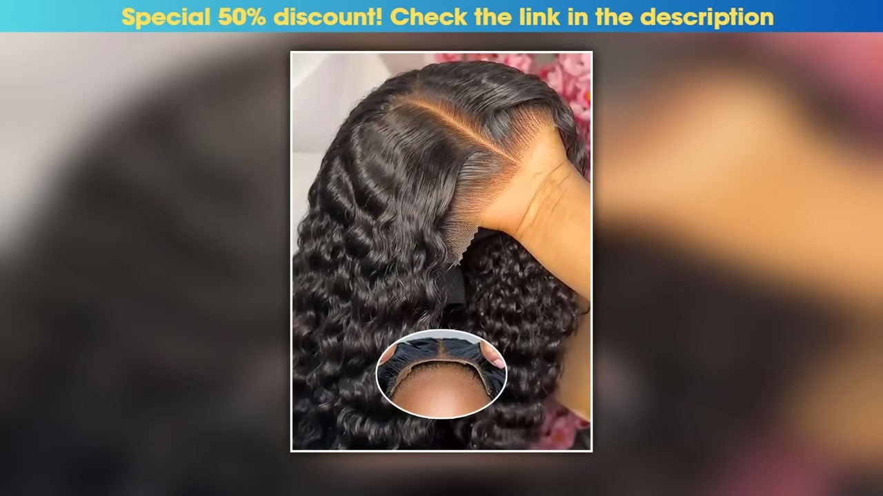 Water Wave Glueless Wig Human Hair Curly 13x6 13x4 HD Frontal Wig 250 Deep Wave Wigs Wear Go 7x5