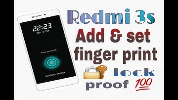 Redmi 3s finger print 🔐 lock  add & set 💯 proof
