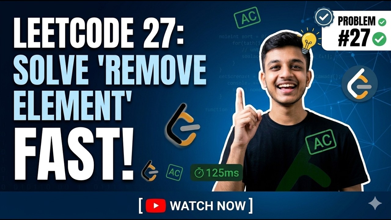 LeetCode 27 Remove Element | Two Pointer Approach Explained - YouTube