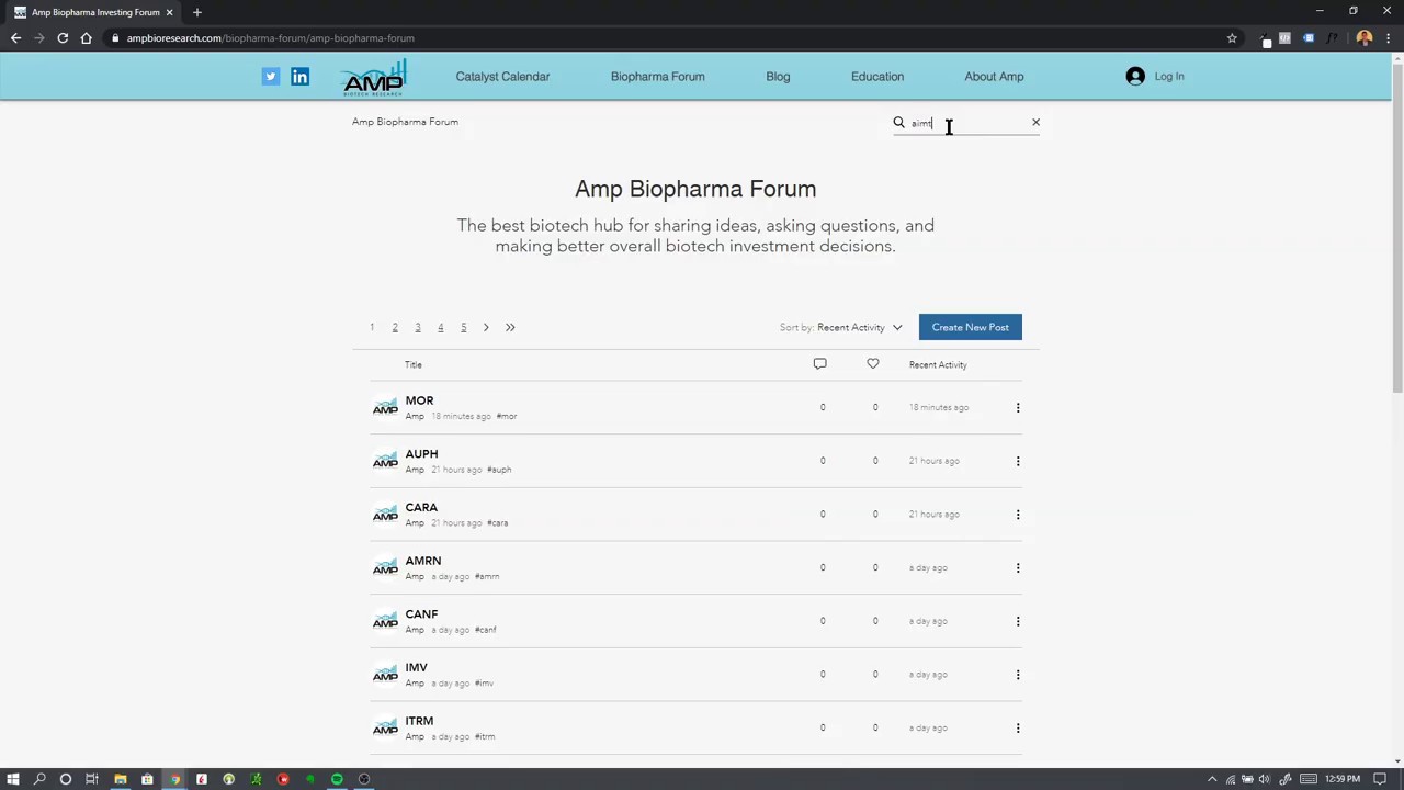 Amp Biopharma Investing Forum