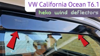 VW California Ocean t6.1, heko wind and rain deflector install.