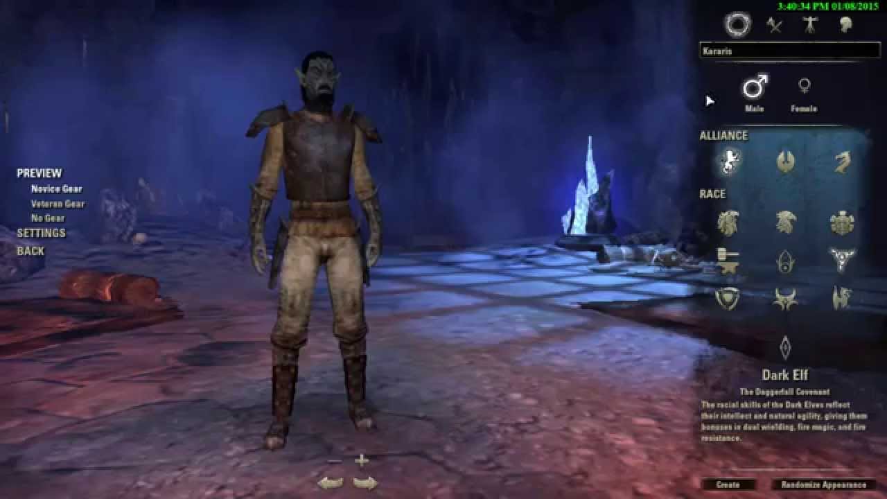 ESO Character Creation Dark Elf DragonKnight YouTube