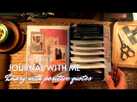 ASMR • Decorating my Journal Diary after a long holiday tragedy • No Talking