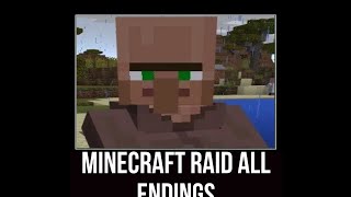 Minecraft raid all endings