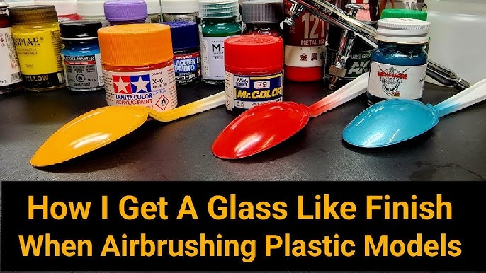 Painting plastic models with spray cans