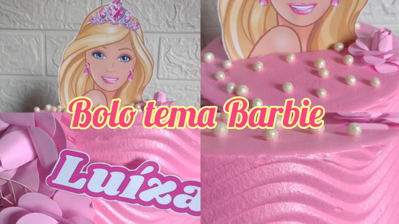 BOLO BARBIE GIRL 2023 SIMPLES E FÁCIL, CHANTILLY ROSA