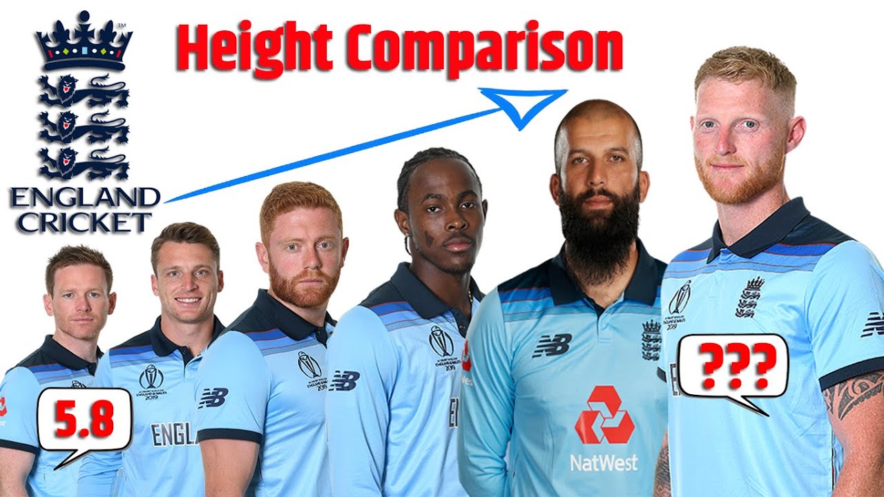 England Cricket Team Height Comparison [2021] | England Players Height ...