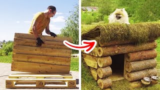 I built a Dog House with pallets. DIY Wooden house screenshot 3