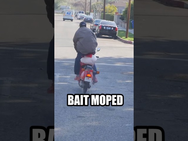 Bait Moped Prank #JoeySalads #Pranks #Shorts