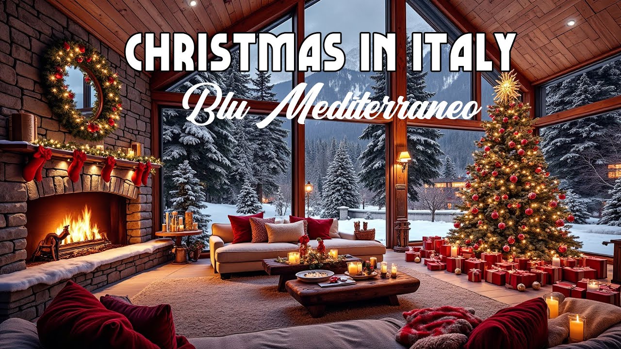 🎄Christmas in Italy 🇮🇹 🎄 🎶 Italian Music 🎶 2+ Hours Scenic Amalfi Coast & Lake Como Relaxation 4K