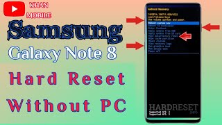SAMSUNG NOTE 8 Hard Reset without PC | Hard Reset Samsung Note 8 without PC new method