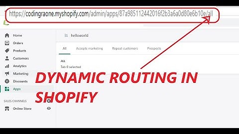 Dynamic routing in shopify Node app.