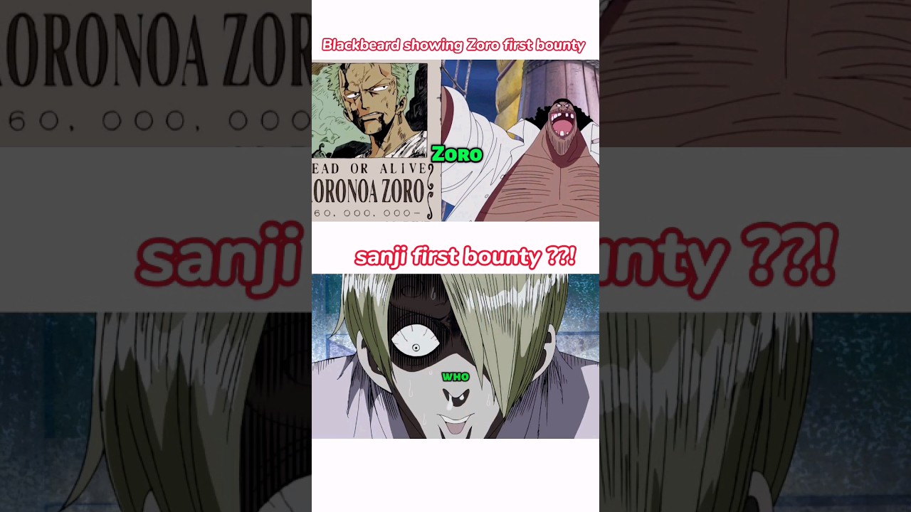 zoro first bounty Vs sanji first bounty 