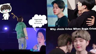 Why Jimin Crying For Yoongi |  Yoonmin Moments | How Jimin Comferts SUGA