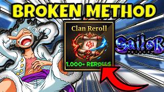 FASTEST Way To Get Clan Rerolls in Sailor piece! (luck build & infinity Tower Guide)