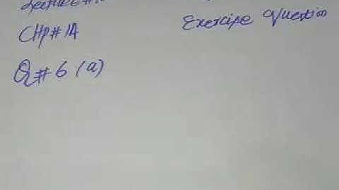 Stat: Ch # 14 : Exercise : 2nd year