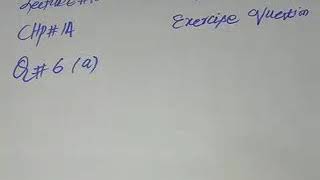 Stat: Ch # 14 : Exercise : 2nd year