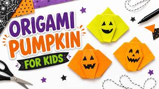 🎃 Easy Halloween Origami Pumpkin for Kids – Jack-o'-Lantern Paper Folding Craft