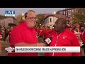 Dr. Corey Pompey directs UW-Madison Marching Band during homecoming parade