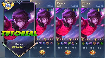 TUTORIAL HOW TO PLAY DYRROTH BEST BUILD EMBLEM AND ROTATION 2024 | MLBB