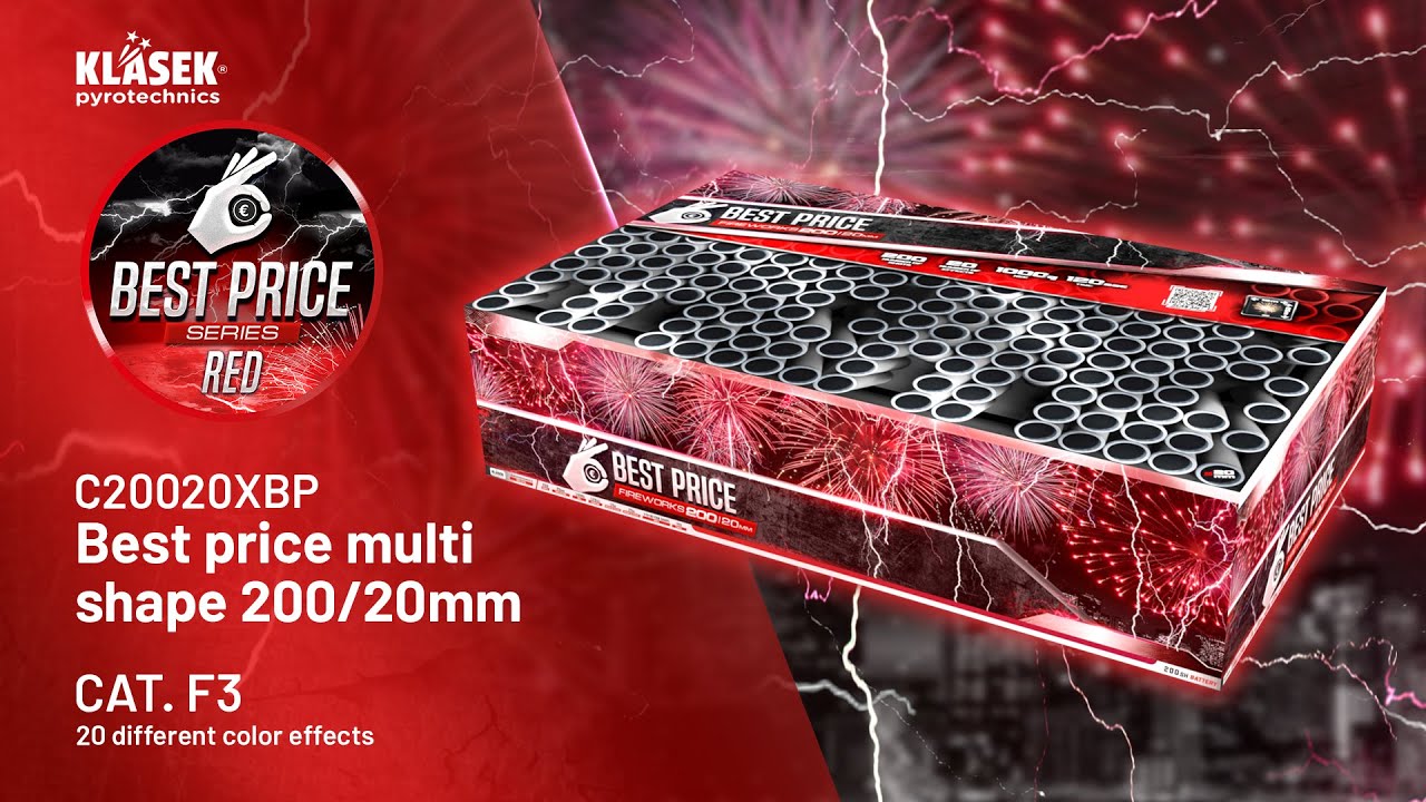 C20020XBP - Best price multi shape 200/20mm | Klasek pyrotechnics - YouTube