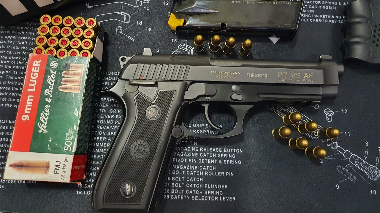 Taurus PT 92 AF Review | Field Strip - YouTube