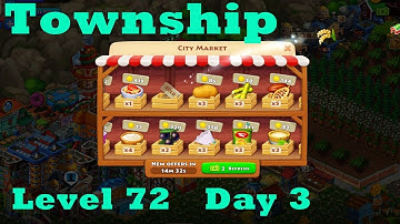 Township Level up 72 Day 3 HD Walkthrough Routine| new goods buildings | gameplay | ios | android