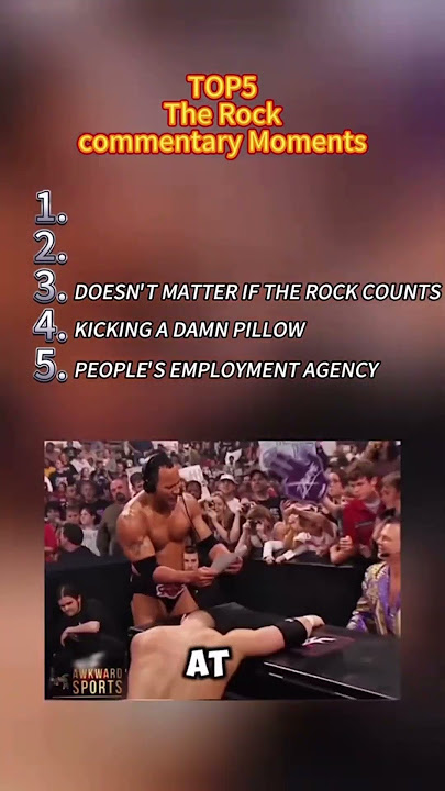 The rock in the WWF/WWE commentating