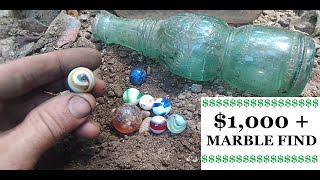 Digging a RARE $1,000 Dollar Marble - Bottle Digging - Antiques - Ohio History Channel
