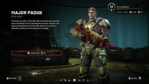 Gears 5 - New Store Items, 8/11/20. "Major Paduk, Savage Elite Hunter, and Savage Swarm Drone".