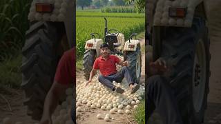 🚜 Village Boy Built an Amazing Tractor from Balls | Creative Farming Innovation 😱 || #trending #ai