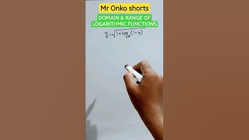 Domain & range of Logarithmic function|How to find domain of a function #shorts #maths #mronkoshorts