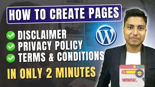 How To Create Pages Disclaimer, Privacy Policy Terms & Conditions Generator| Website Development #12