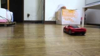 Toy car drifting slowmo twixtor