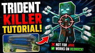 Trident Killer/Killing Chamber Tutorial Minecraft Bedrock 1.26/1.21+!
