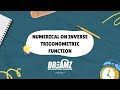 NUMERICAL ON INVERSE TRIGONOMETRIC FUNCTION