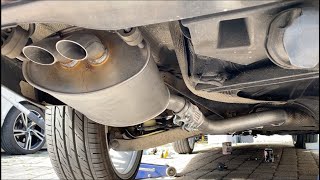 Saab 9-3 TID Exhaust Pipe + Rear Silencer Replacment DIY