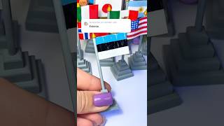 Painting an Estonia 🇪🇪 Flag on a 3D Printed Model #country #world #flag #3dprinting #diy