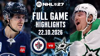 Dallas Stars Vs Winnipeg Jets Full Game Highlights Oct 22, 2026 NHL 27 Simulation