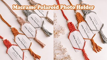Macrame Polaroid Photo Hanger TUTORIAL | DIY for beginner | Easy Pattern STEP BY STEP | WeaveyStudio